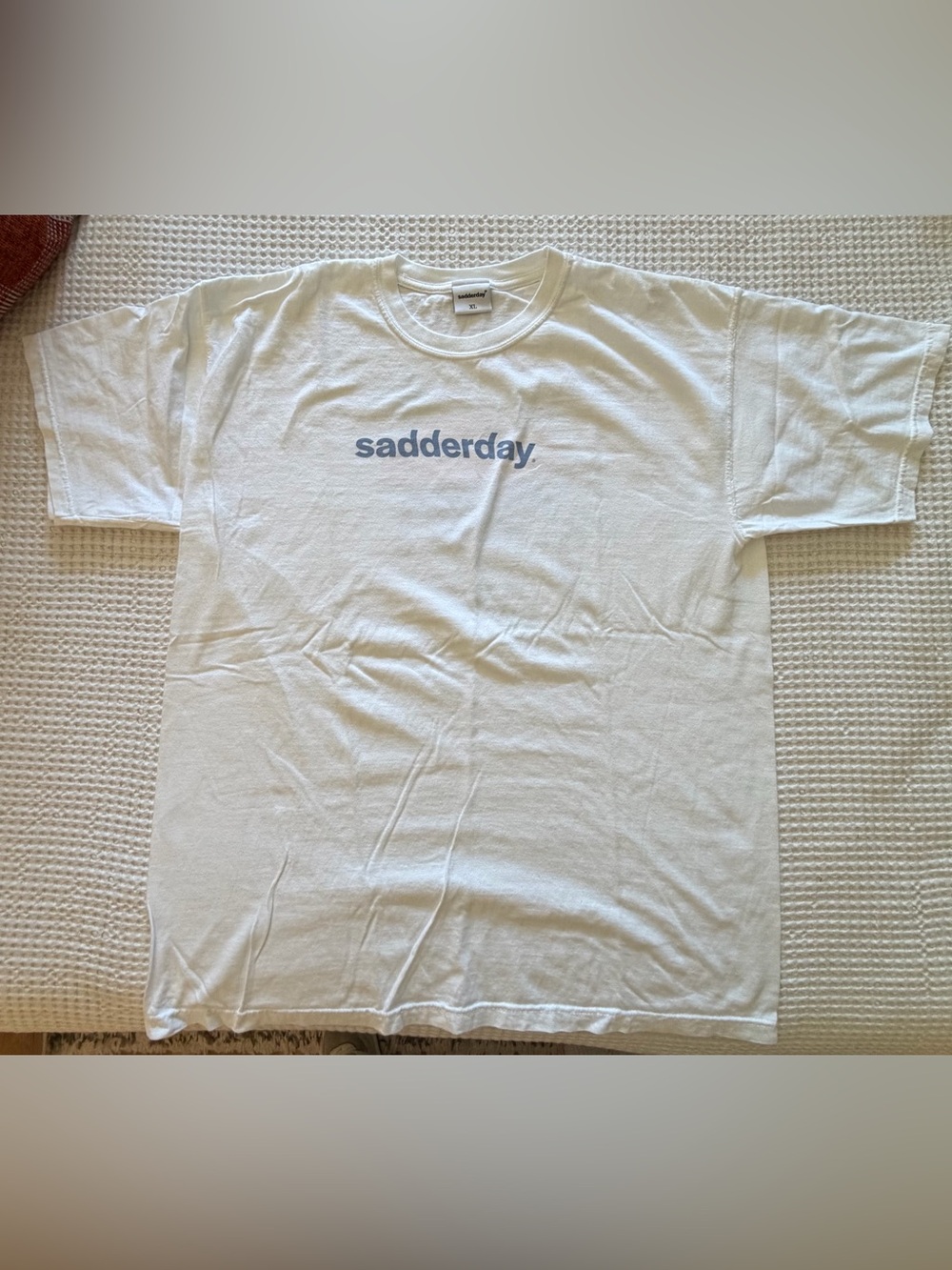 sadderday White Graphic Tee - Casual Short Sleeve Shirt